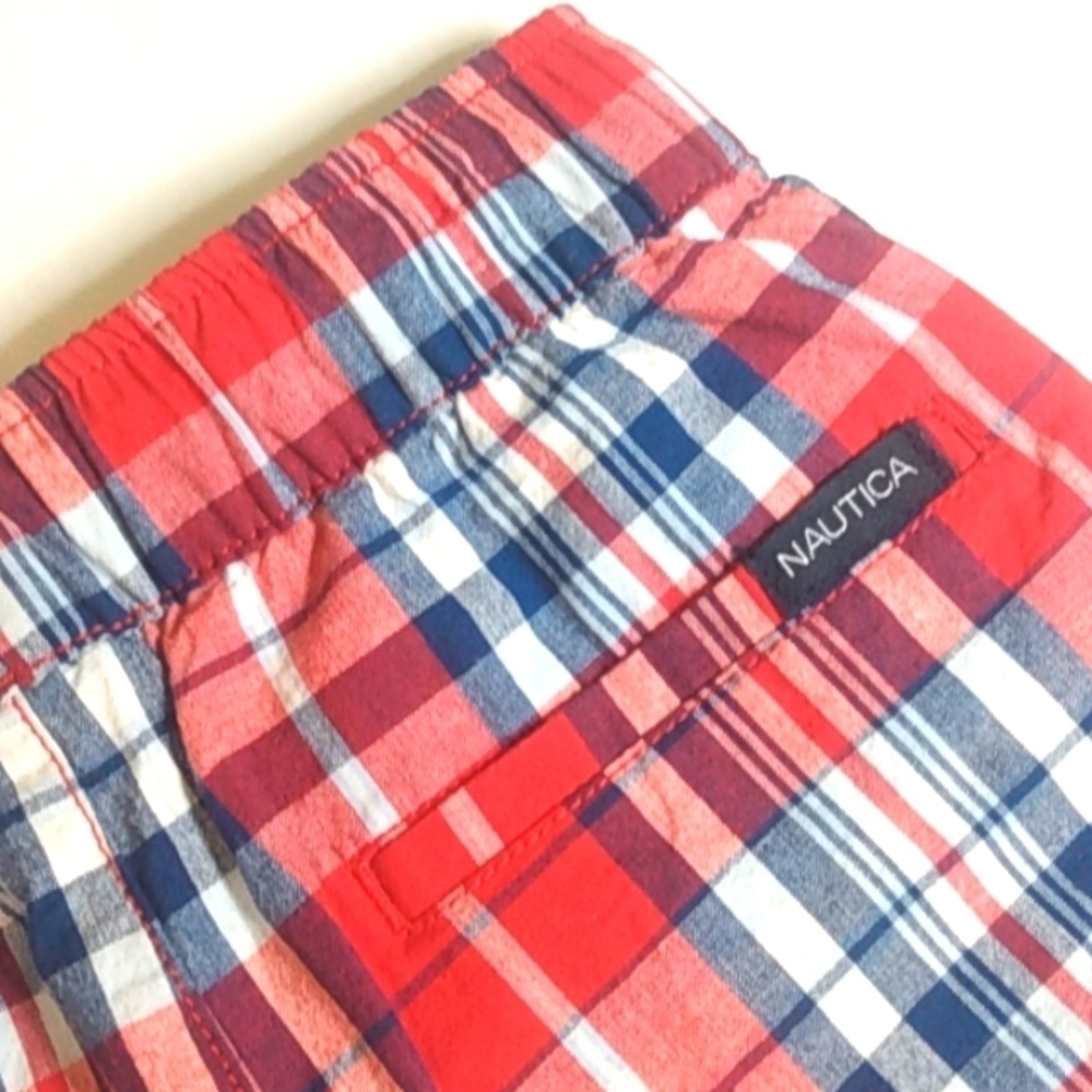 NAUTICA BOYS RED WHITE BLUE PLAID SHORTS SIZE 14/16 NWT - Picture 5 of 7